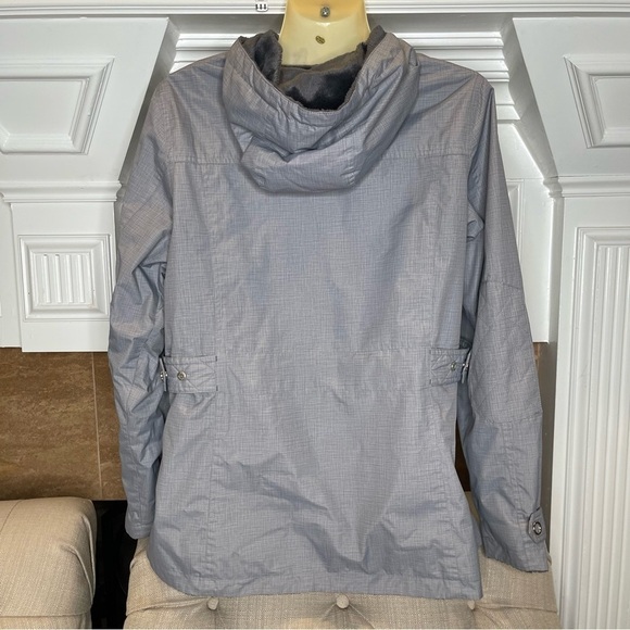 Free Country Reversible Gray Light Fleeced Hooded Jacket Sz  M - Picture 2 of 8